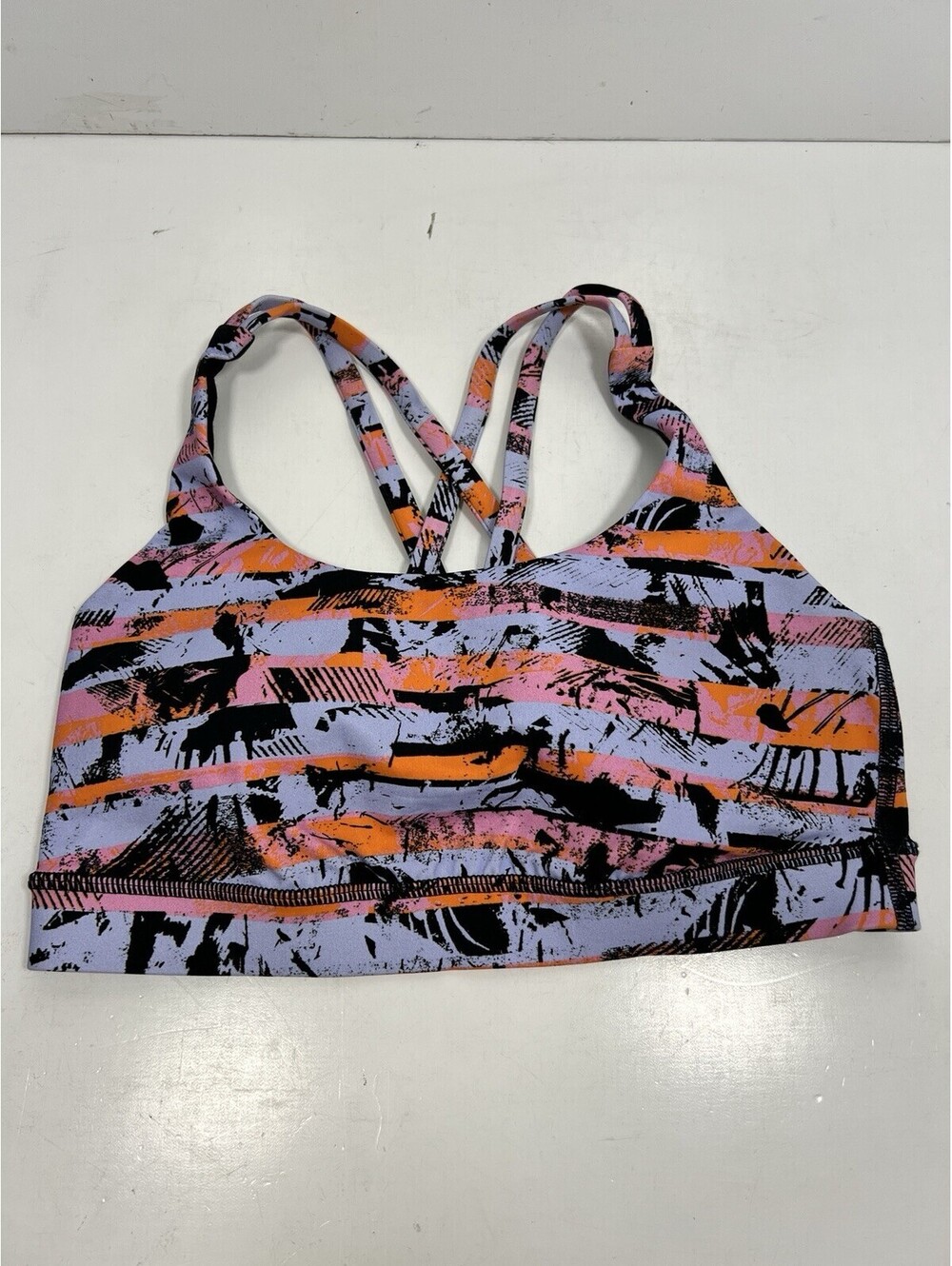 Lululemon Energy Bra Inversion Multi Color Women Sz 6 Yoga Athleisure
